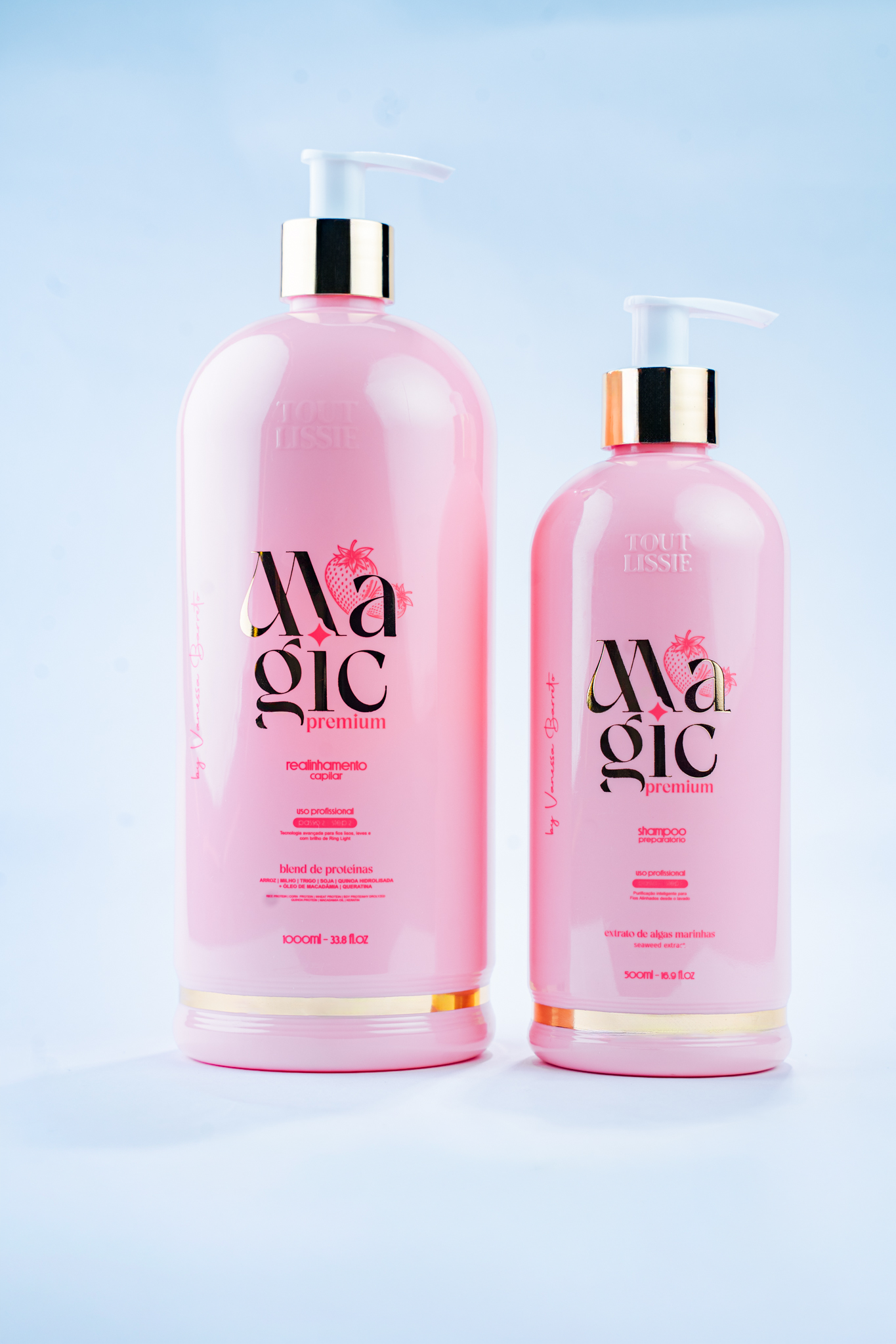 Kit Shampoo Capilar 500 ML - Passo 01 | Magic Premium 1L - Passo 02