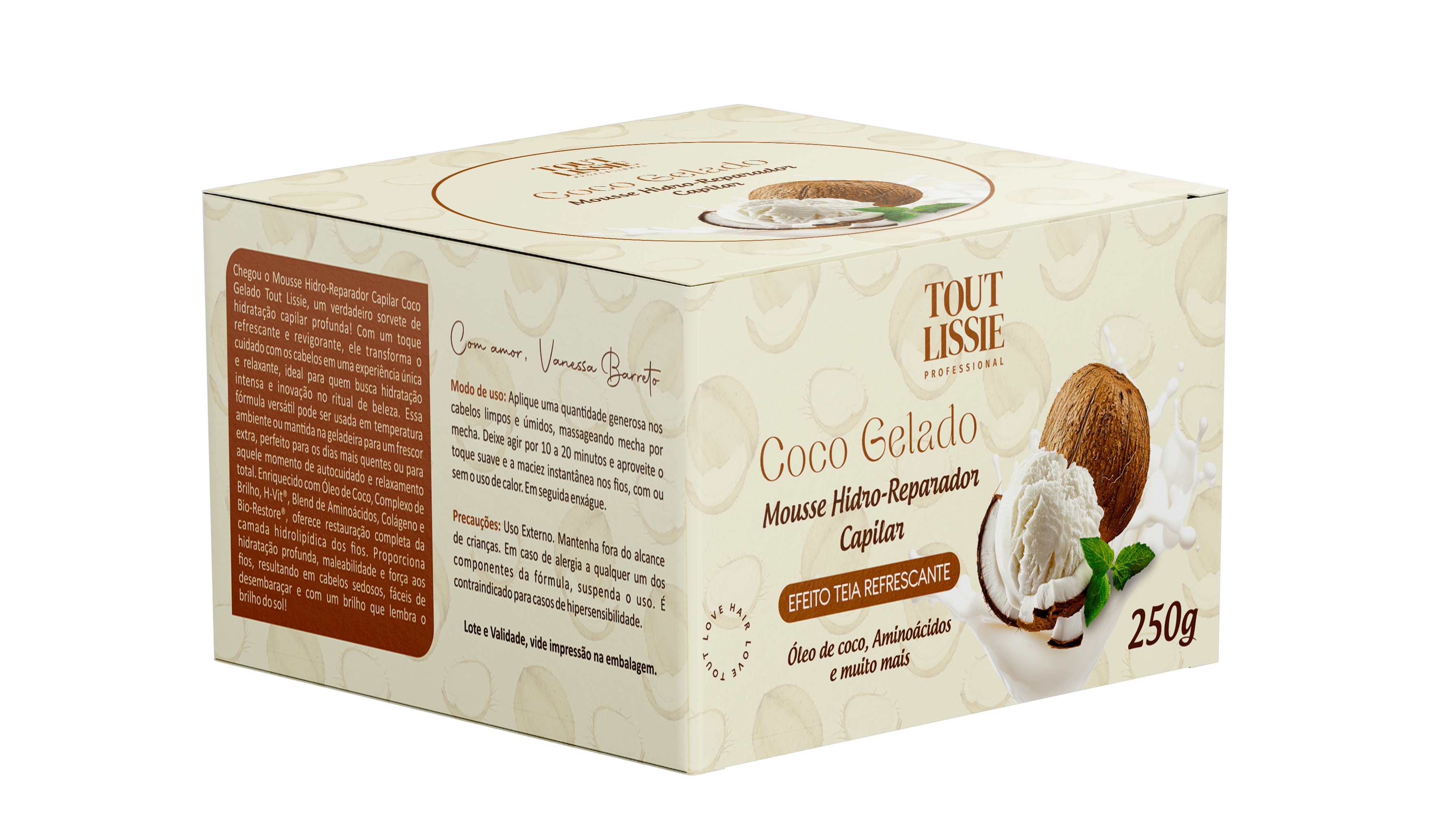 Máscara Mousse Hidro-Reparador Coco Gelado