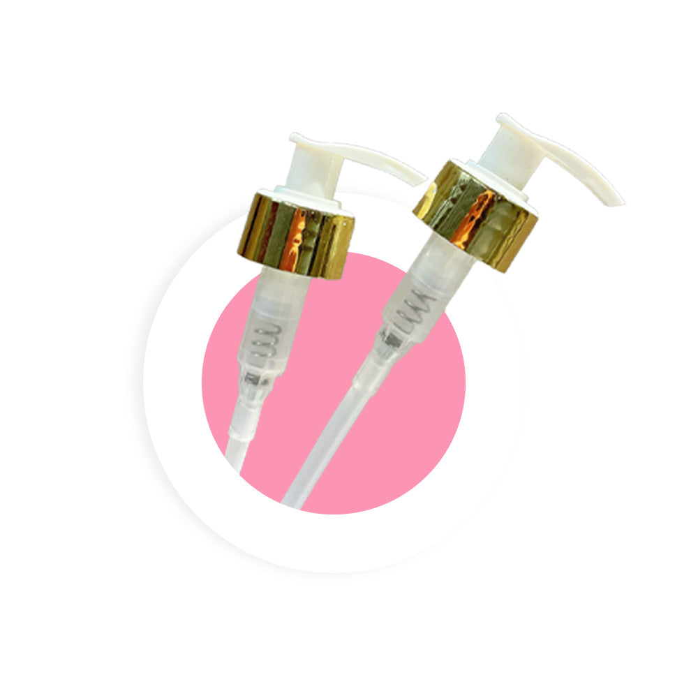 Válvulas Pump com detalhe dourado