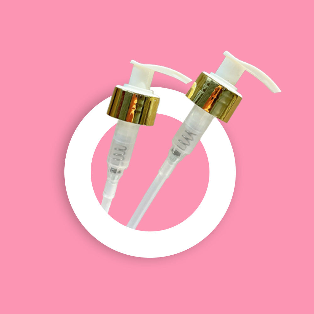 Válvulas Pump com detalhe dourado