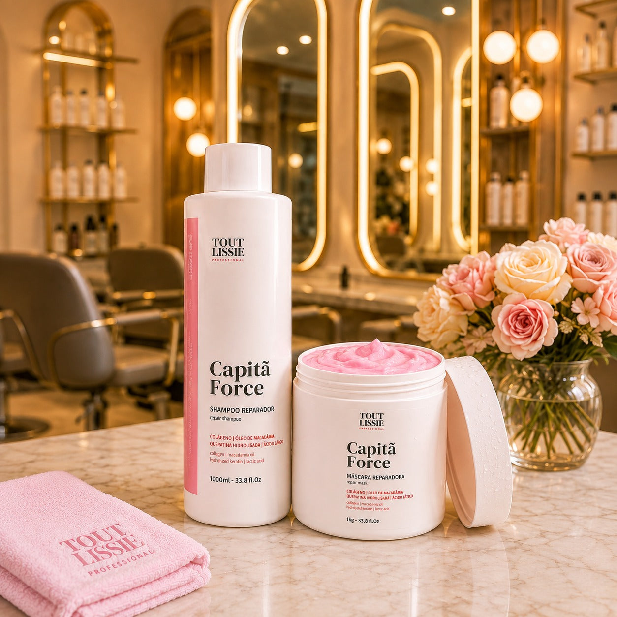 Kit Reconstrução Force Profissional (shampoo + máscara)