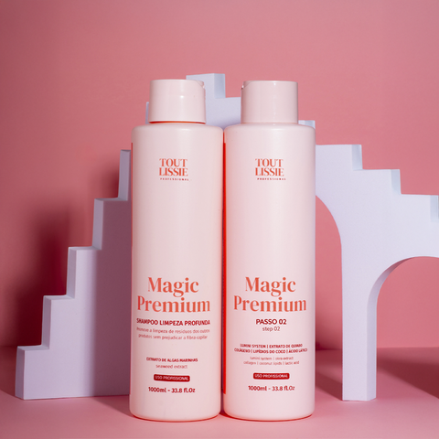 Kit Magic Premium - Progressiva Capilar 1L e Shampoo Limpeza Profunda 1L