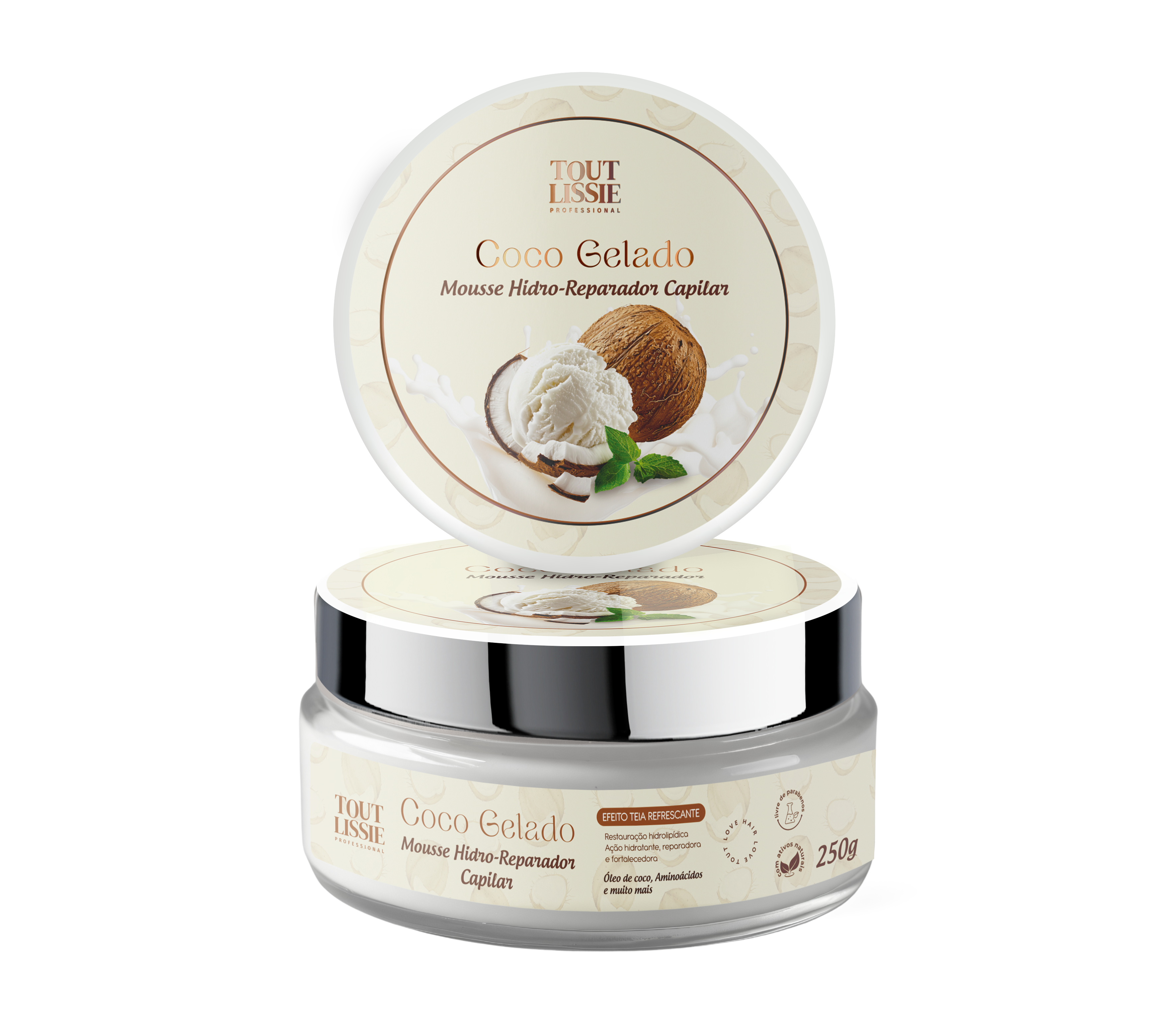 Máscara Mousse Hidro-Reparador Coco Gelado