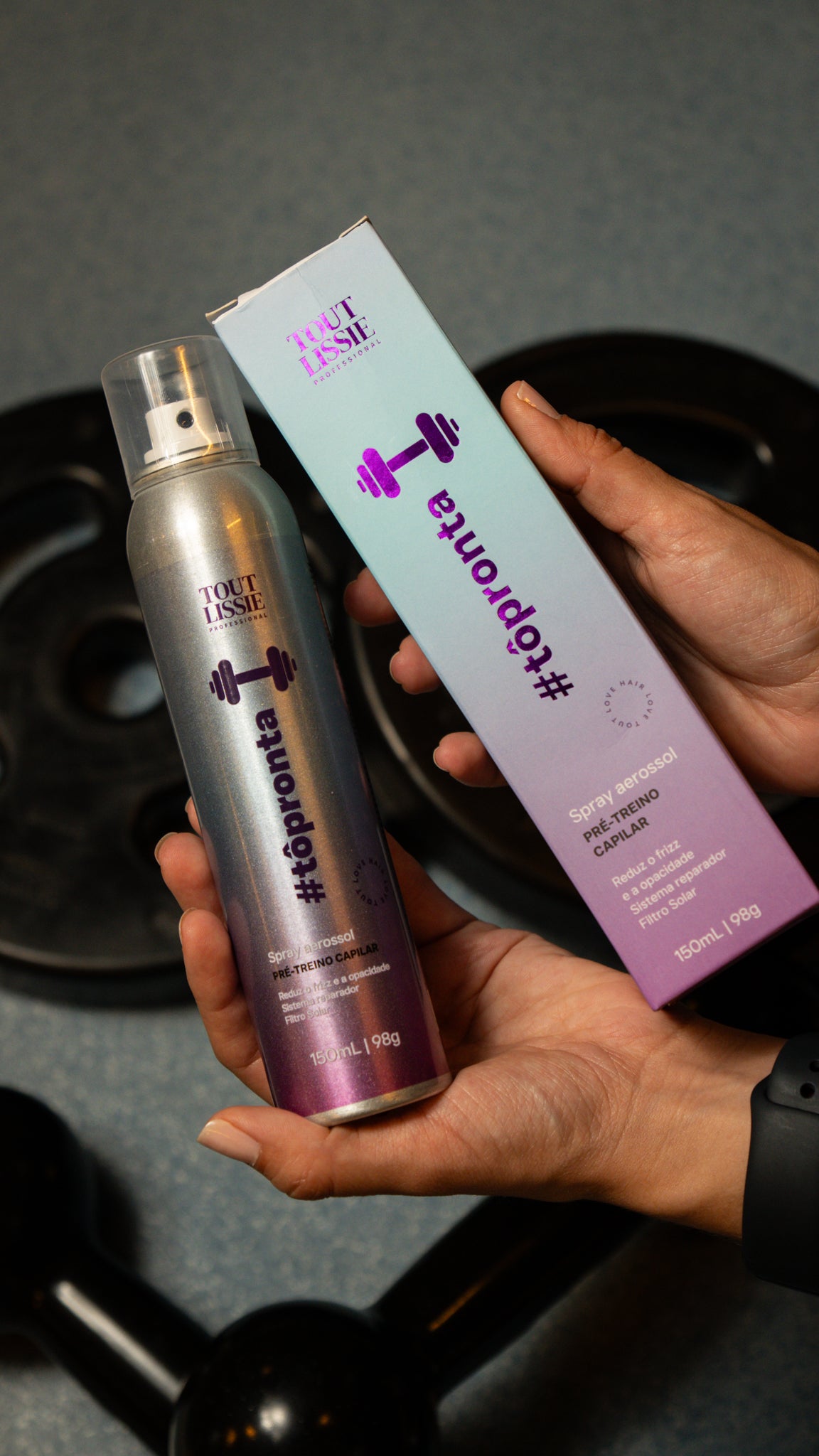 #Tô Pronta - Spray Aerossol Pré - Treino Capilar 150 ML