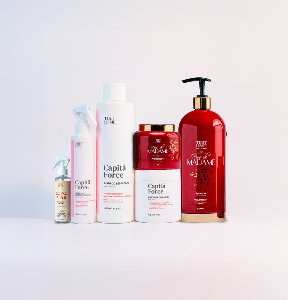 Kit Reconstrução Profissional + Kit Botox + Capa Fios