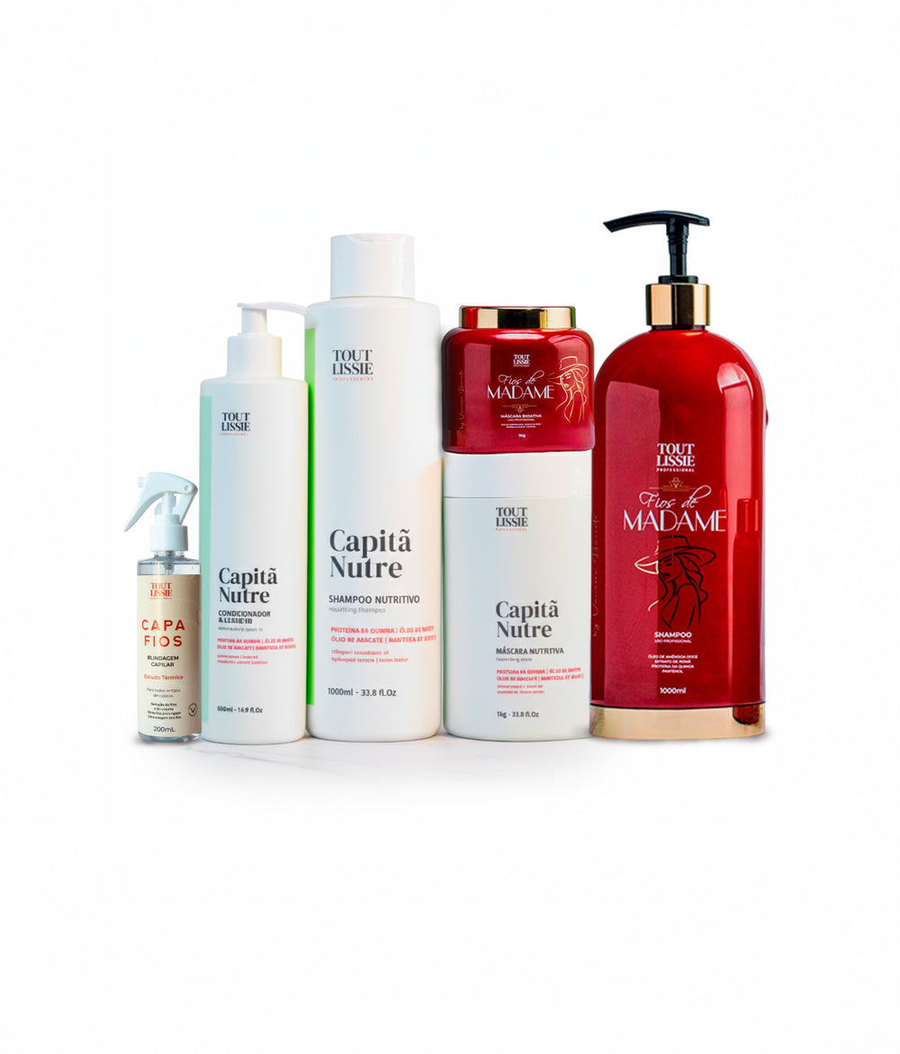 Kit Nutrição Profissional + Kit Botox + Capa Fios