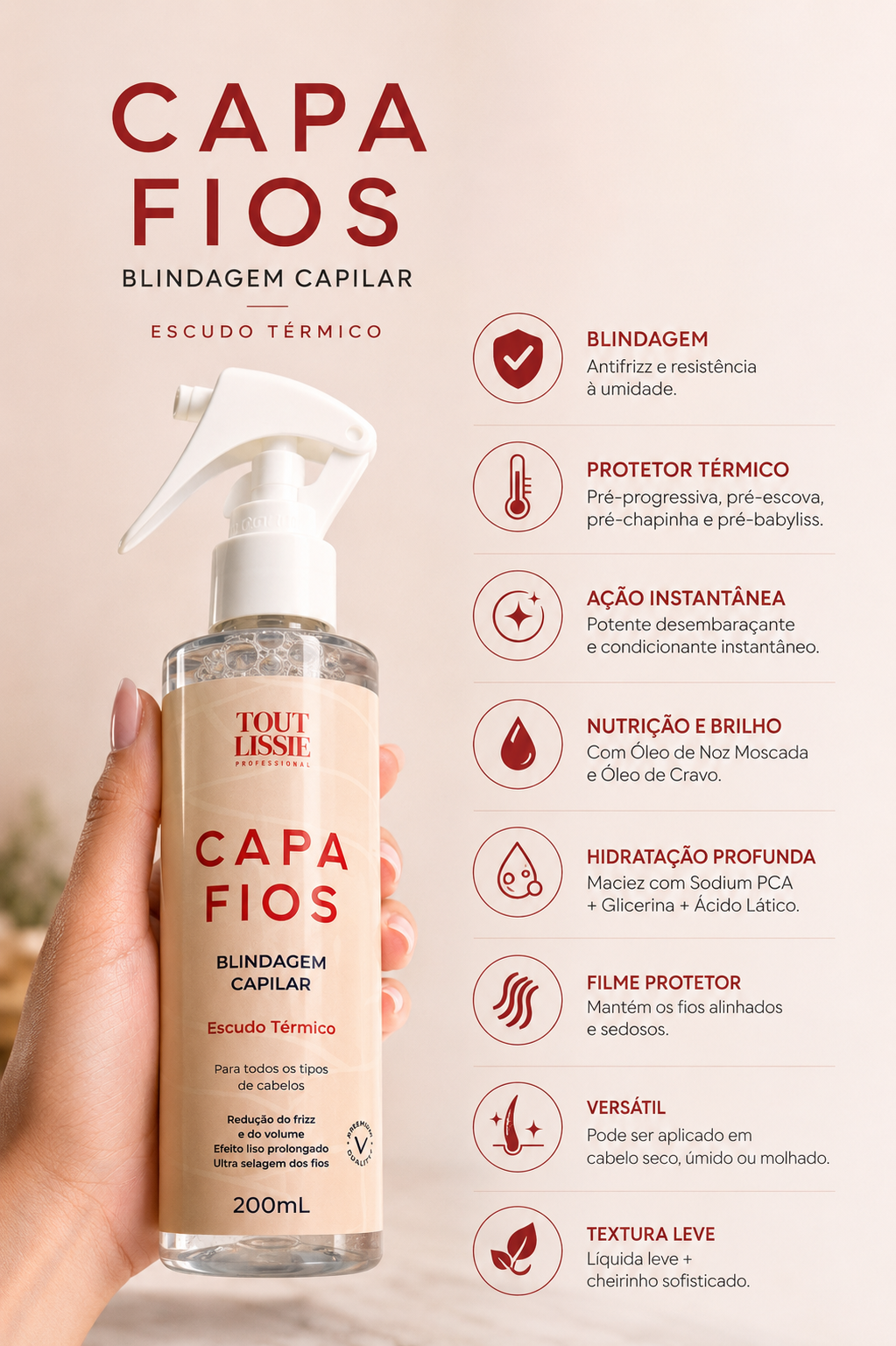 Blindagem Capilar - Capa Fios 200 ML