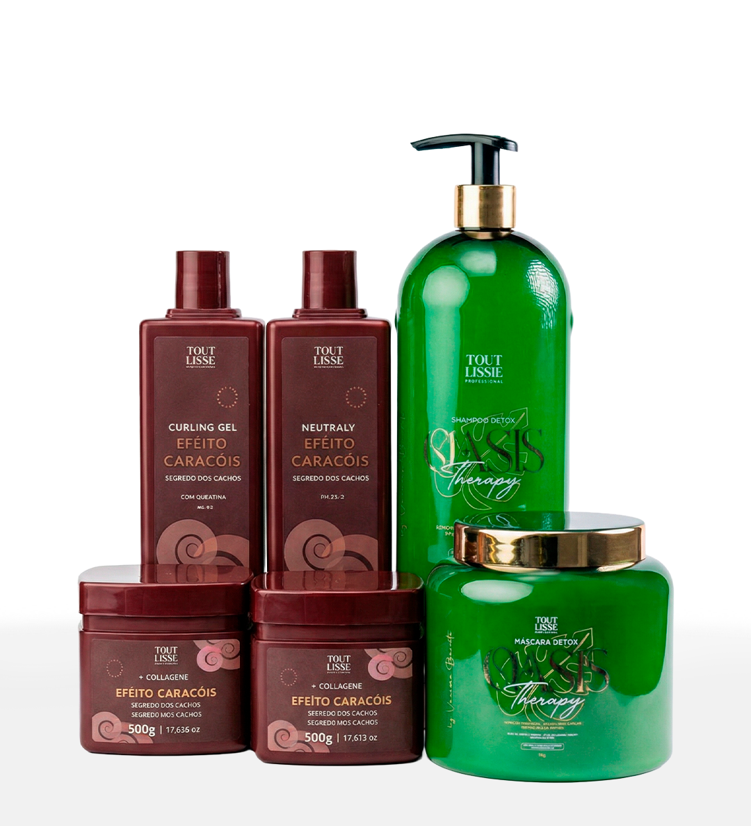 Kit  Efeito Caracóis + KIit Detox (Shampoo e Máscara PRO)