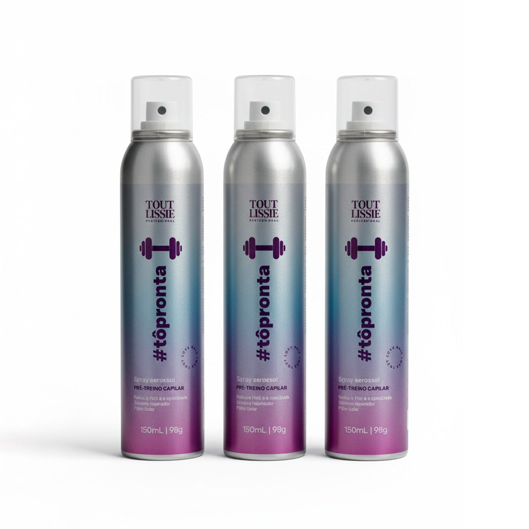 Combo 3 Spray Aerossol Pré - Treino Capilar 150 ML