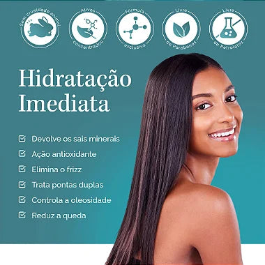 1 Leave-In 2 em 1 - Condicionador & Leave-in Hidratante Capitã Aqua 300ml.