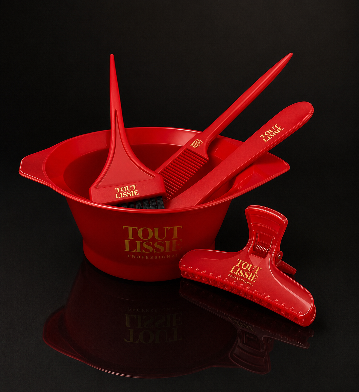 Kit Cumbuca & Pincel  Vermelho - Tout Lissie